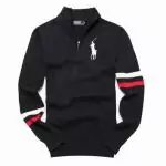 polo pulls hommes manche longue boutique mode reduction affaires noir blanc rouge